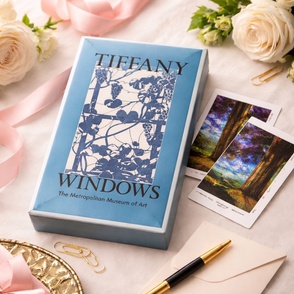 Tiffany Windows Stationery Set Sealed Louis Comfort Tiffany Met Museum Note Card